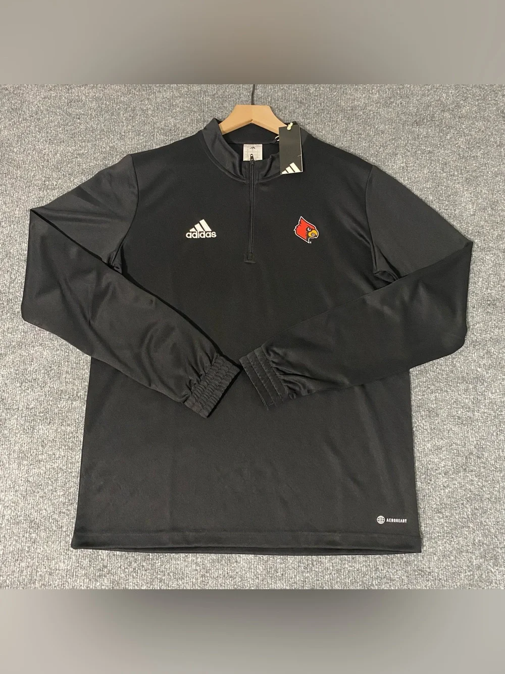 Adidas Louisville Cardinals Entrada 22 Training 1/4 Zip Pullover Mens L NWT